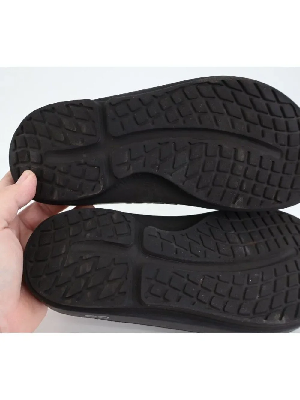Oofos Womens OOriginal Sandal Size 8 Black Thong Slide Sport Recovery Shoe Comfy